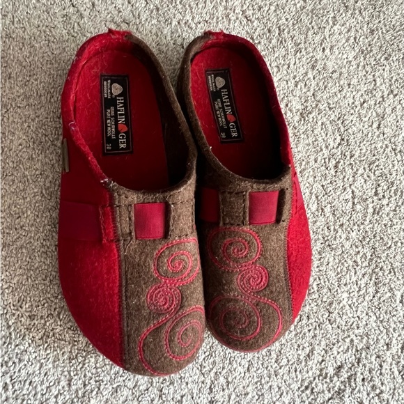 Haflinger Shoes Women’s Size 38 Wool Grizzly Magic Slip On Comfort Clogs Mule - Picture 1 of 5